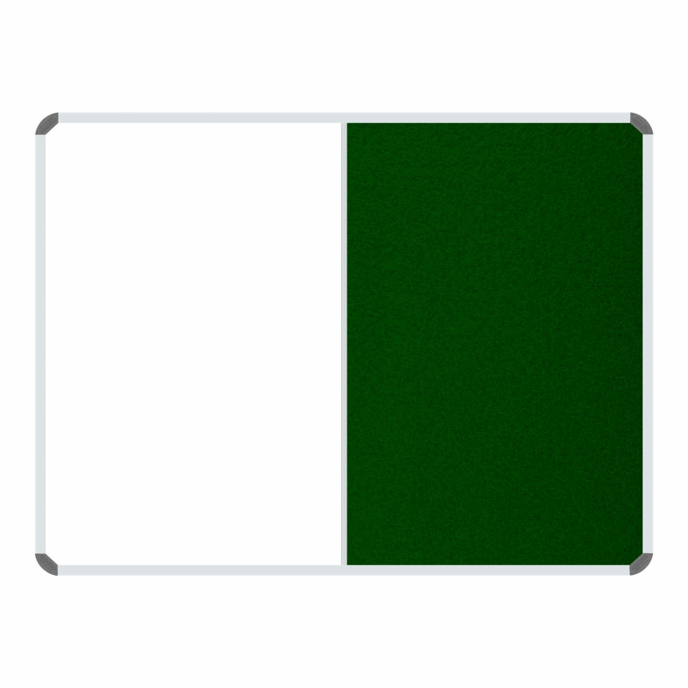 Non-Magnetic Combination Whiteboard (1200*900mm - Green Felt)