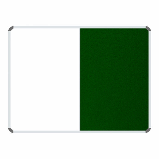 Non-Magnetic Combination Whiteboard (1200*900mm - Green Felt)