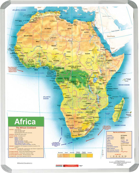 Africa General Educational Map (1500*1200mm)