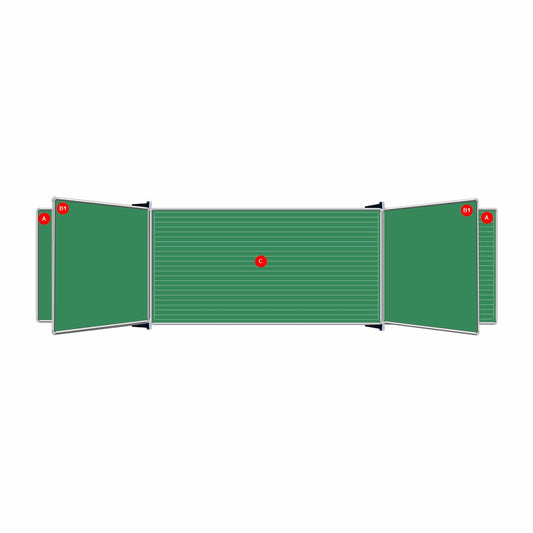 Educational Board Non-Magnetic Chalkboard (1220*910 - Swing Leaf - Option B)