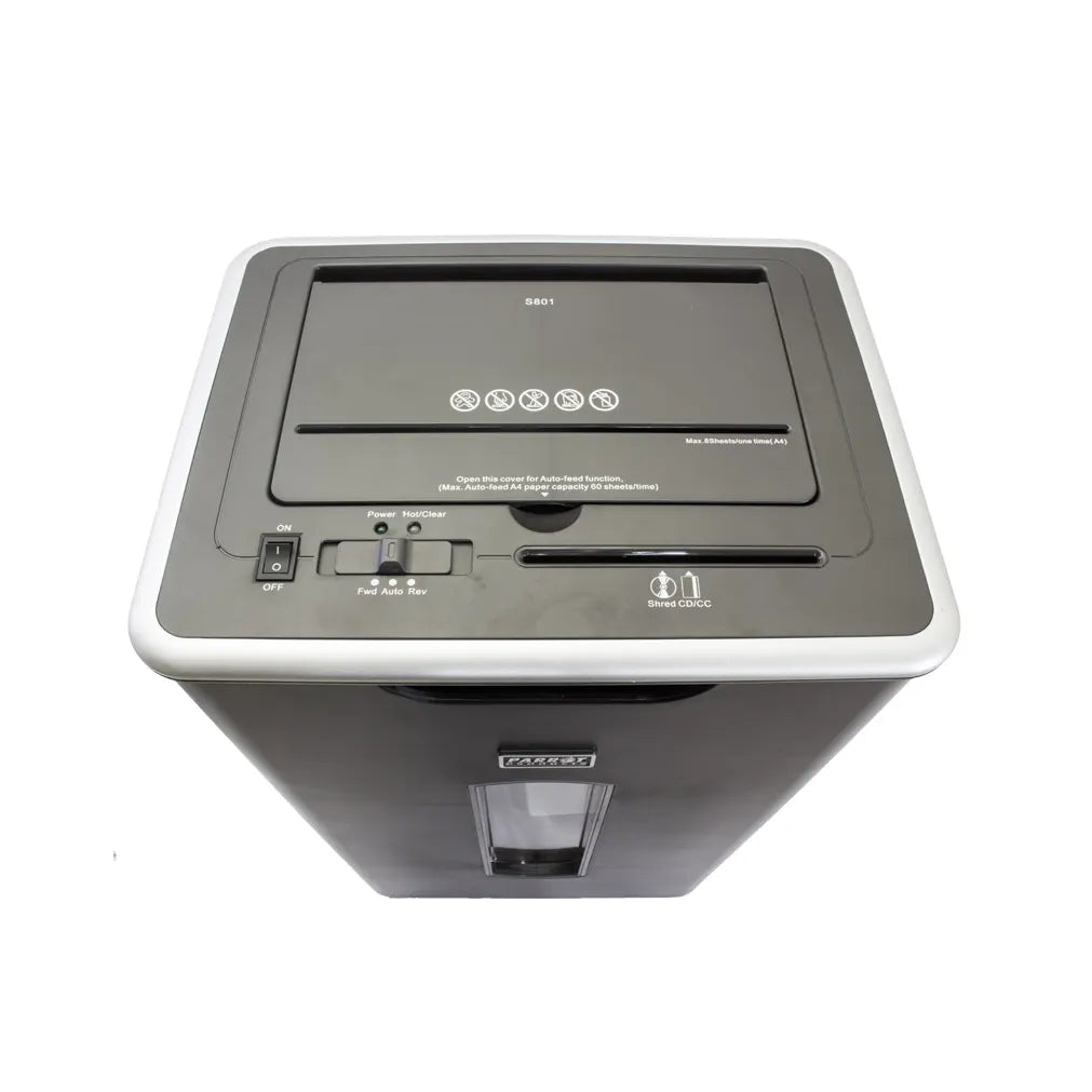 Parrot Paper Shredder - 60 Sheets - 4x30mm - Auto Feed - Cross Cut - Medium Security